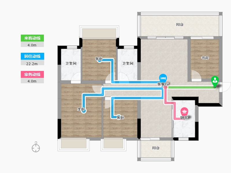 广西壮族自治区-南宁市-九宸府-98.98-户型库-动静线