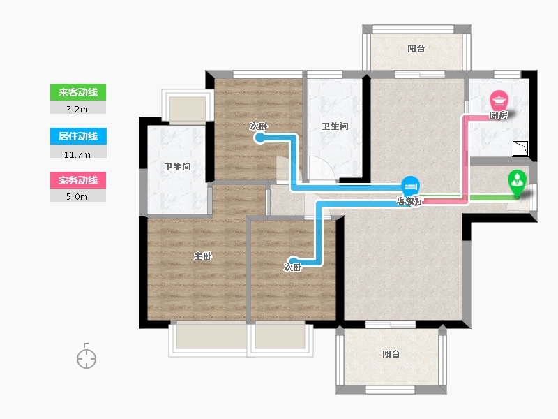 广东省-东莞市-中洲里程花园-78.41-户型库-动静线