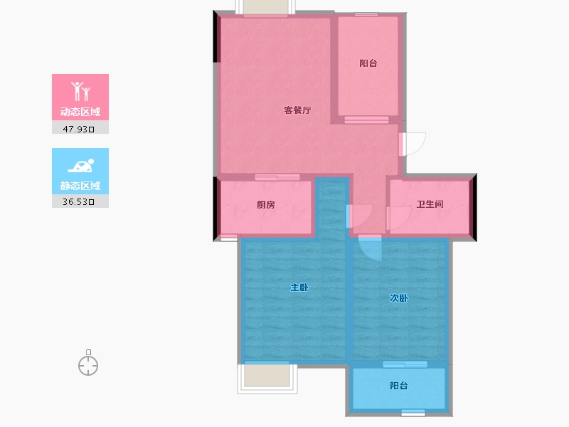 江苏省-常州市-新城长岛-74.64-户型库-动静分区