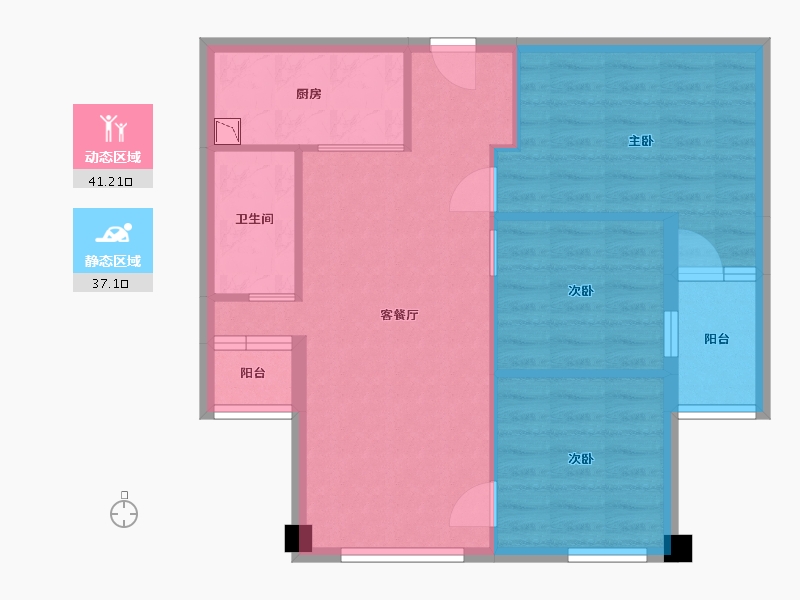 广东省-东莞市-富盈今朝-70.19-户型库-动静分区