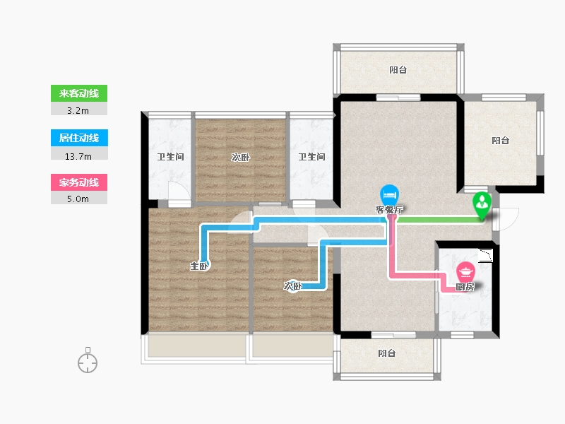 广东省-东莞市-碧桂园中央公园-96.79-户型库-动静线