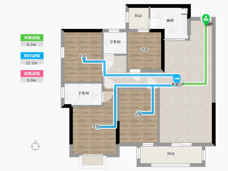 广西壮族自治区-南宁市-江山御景2期-97.40-户型库-动静线