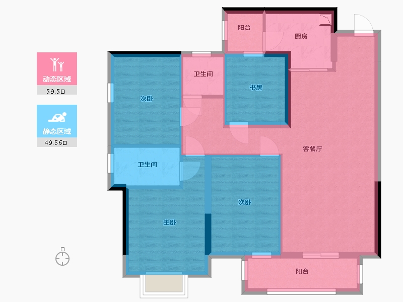 广西壮族自治区-南宁市-江山御景2期-97.40-户型库-动静分区