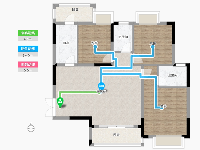 广西壮族自治区-南宁市-振业邕江雅苑-92.23-户型库-动静线