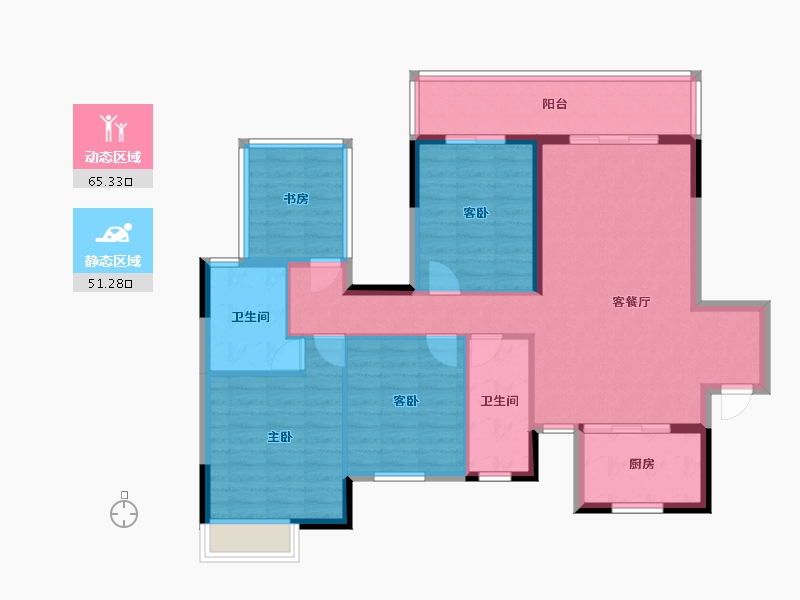 广西壮族自治区-南宁市-兴进珺府-104.94-户型库-动静分区