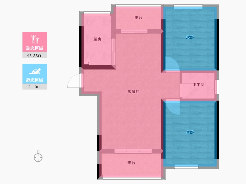 广西壮族自治区-桂林市-顺祥漓江源居-57.69-户型库-动静分区