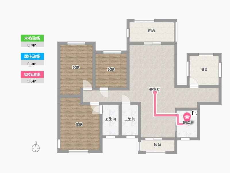 广西壮族自治区-南宁市-武鸣彰泰滨江学府-104.93-户型库-动静线