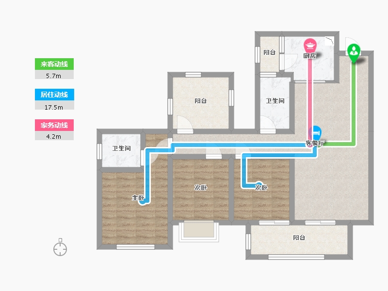 广西壮族自治区-南宁市-武鸣彰泰滨江学府-93.15-户型库-动静线