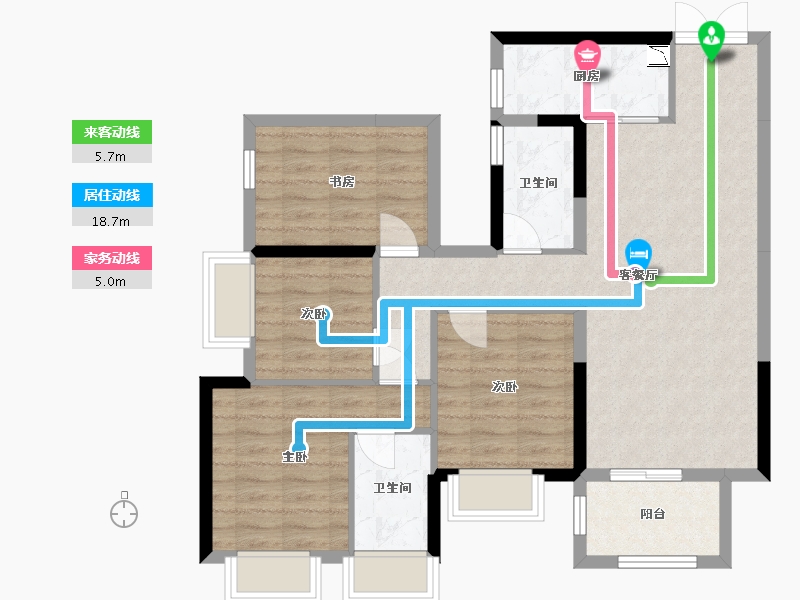 广西壮族自治区-南宁市-大都郡-87.45-户型库-动静线