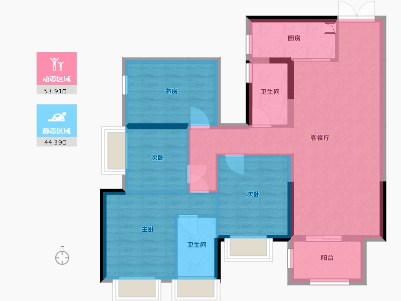 广西壮族自治区-南宁市-大都郡-87.45-户型库-动静分区