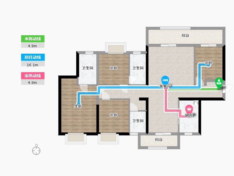 广西壮族自治区-南宁市-中南紫云集-115.98-户型库-动静线