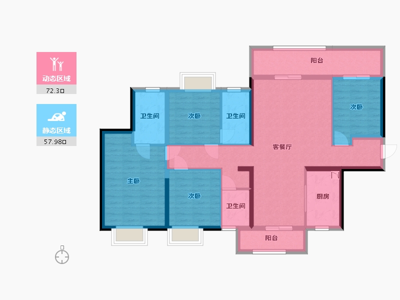 广西壮族自治区-南宁市-中南紫云集-115.98-户型库-动静分区