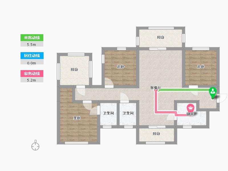 广西壮族自治区-南宁市-武鸣彰泰滨江学府-90.91-户型库-动静线