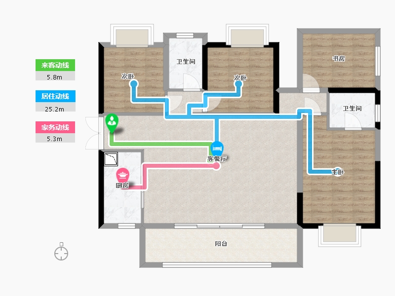 广西壮族自治区-南宁市-大都郡-109.58-户型库-动静线