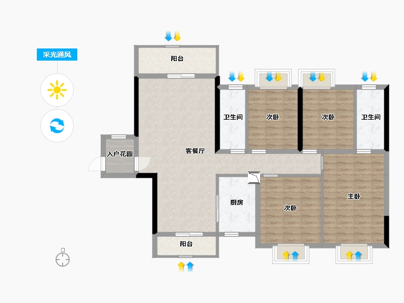 广西壮族自治区-北海市-龙门馨园-114.42-户型库-采光通风