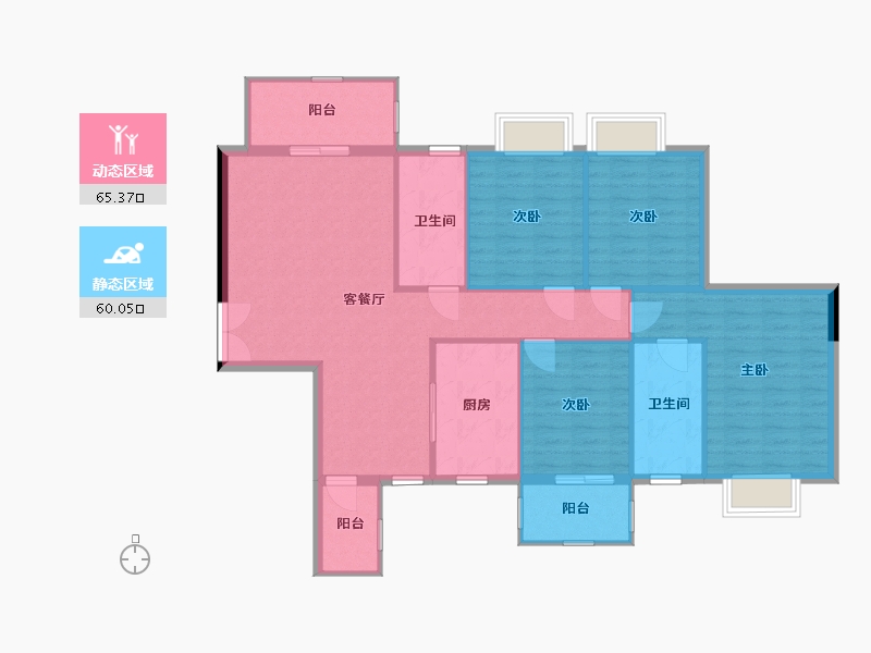 广西壮族自治区-北海市-远辰龙湾名郡-114.87-户型库-动静分区