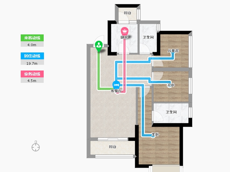 广西壮族自治区-南宁市-东盟华府-66.22-户型库-动静线