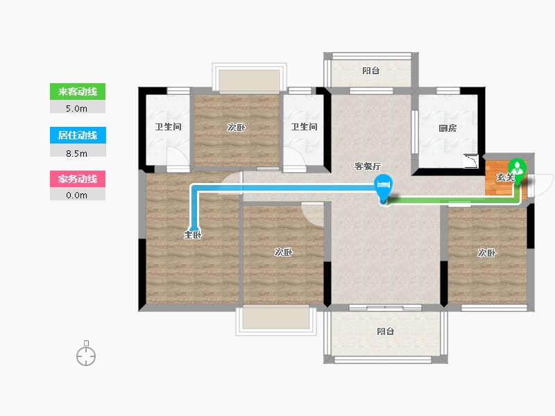 广东省-东莞市-虎门滨海城-95.40-户型库-动静线