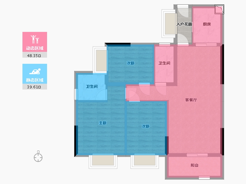 广西壮族自治区-北海市-龙门馨园-81.12-户型库-动静分区