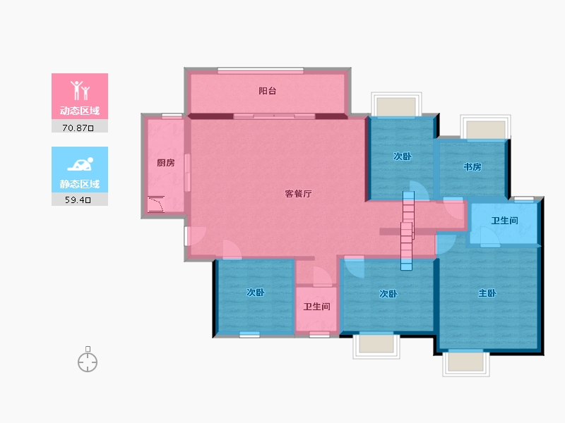 广西壮族自治区-南宁市-中国铁建西派澜岸-116.27-户型库-动静分区