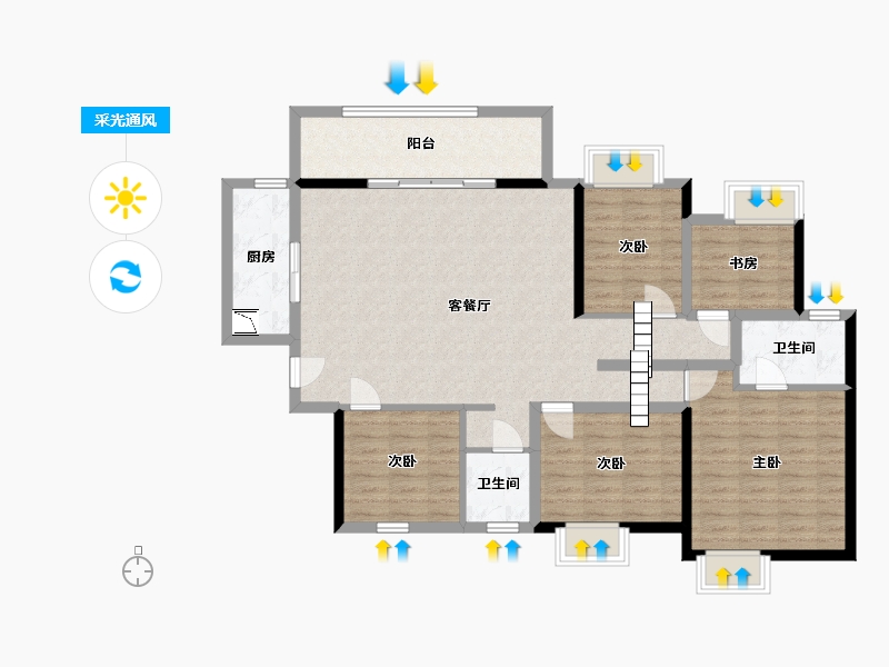 广西壮族自治区-南宁市-中国铁建西派澜岸-116.27-户型库-采光通风