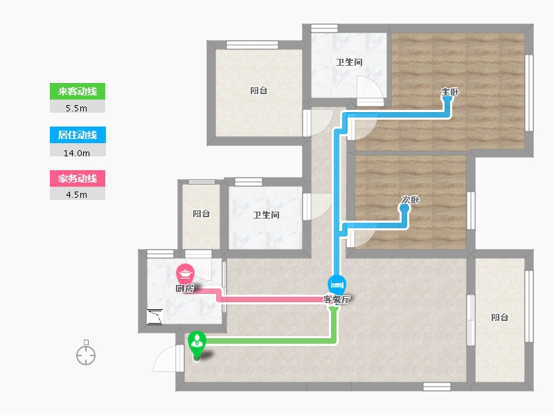 广西壮族自治区-南宁市-武鸣彰泰滨江学府-84.48-户型库-动静线