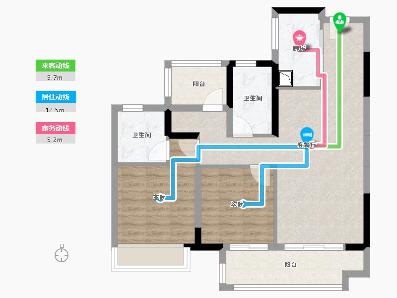 广东省-惠州市-美的旭辉天地-73.68-户型库-动静线