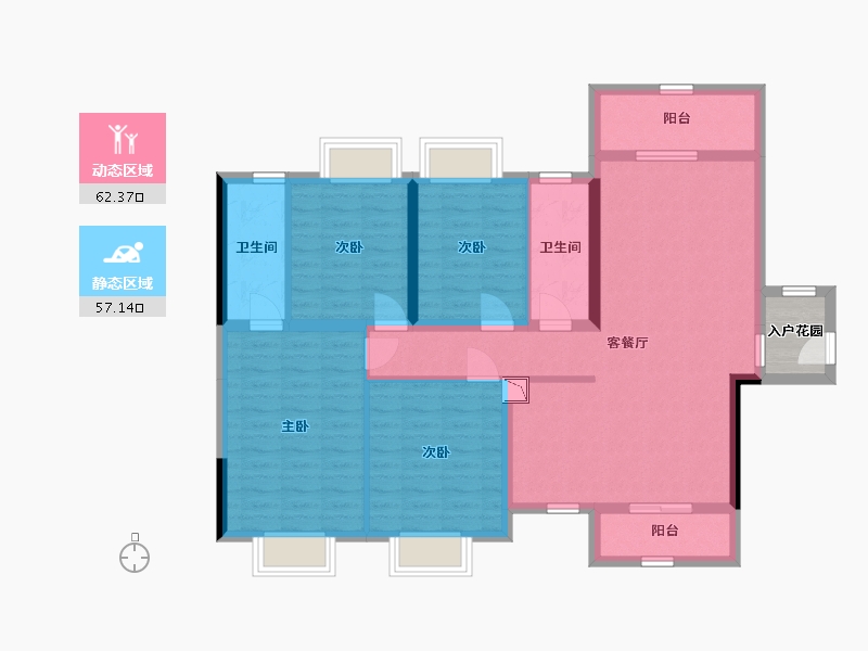 广西壮族自治区-北海市-龙门馨园-110.01-户型库-动静分区