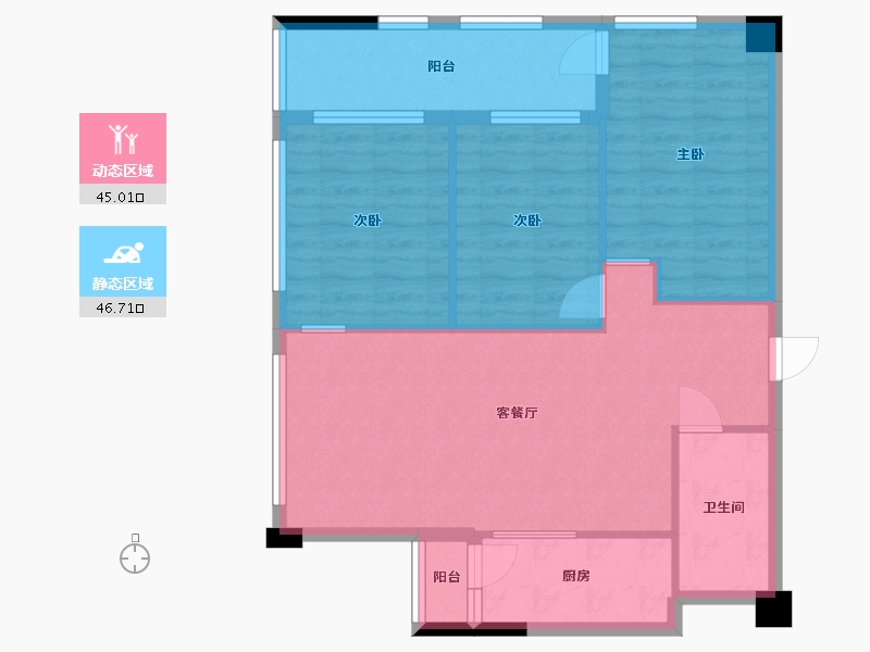 广东省-东莞市-富盈今朝-82.75-户型库-动静分区