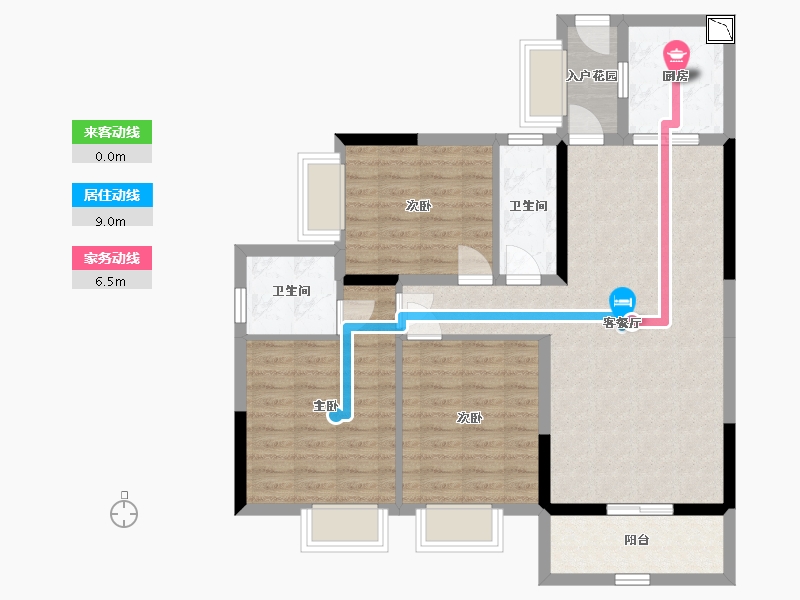 广西壮族自治区-北海市-龙门馨园-93.36-户型库-动静线