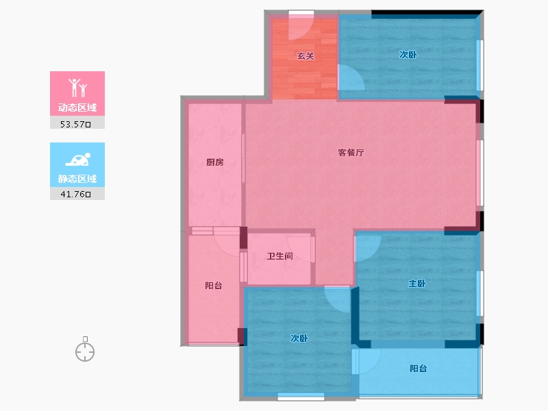 广西壮族自治区-桂林市-雅云尚城-86.17-户型库-动静分区