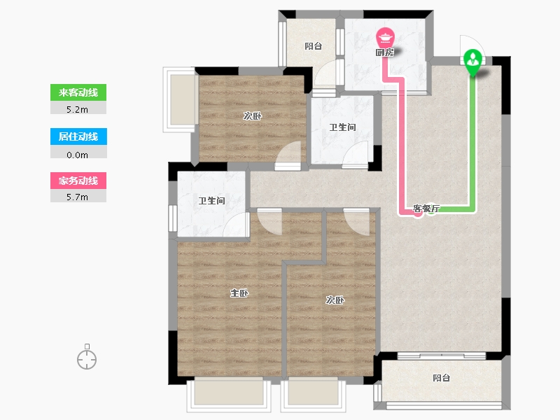 广西壮族自治区-南宁市-振业邕江雅苑-93.80-户型库-动静线