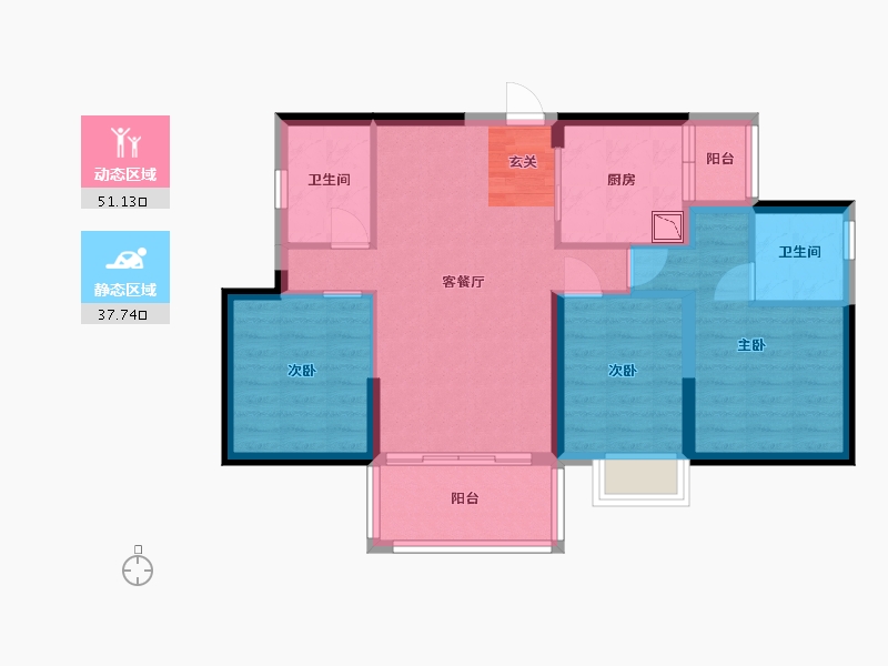 广东省-东莞市-嘉宏锦时-78.96-户型库-动静分区