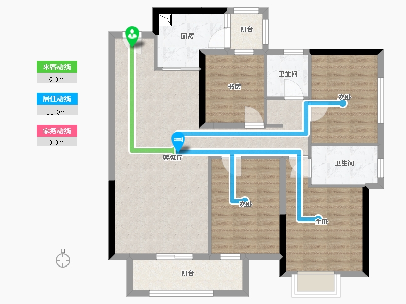 广西壮族自治区-南宁市-江山御景2期-97.36-户型库-动静线