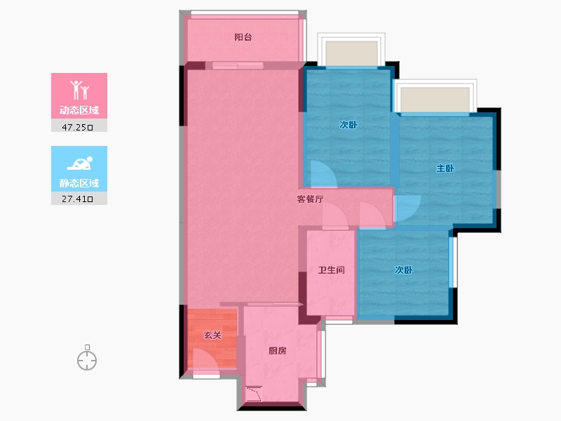 广东省-东莞市-虎门滨海城-65.89-户型库-动静分区