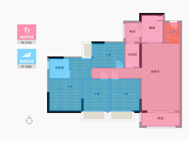 广东省-东莞市-虎门滨海城-92.50-户型库-动静分区