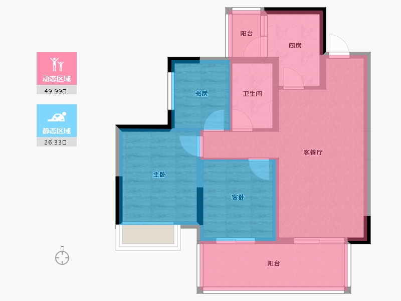 广西壮族自治区-南宁市-九宸府-67.54-户型库-动静分区