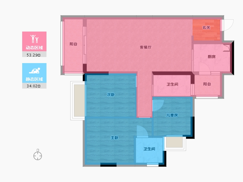 广东省-东莞市-虎门滨海城-77.68-户型库-动静分区