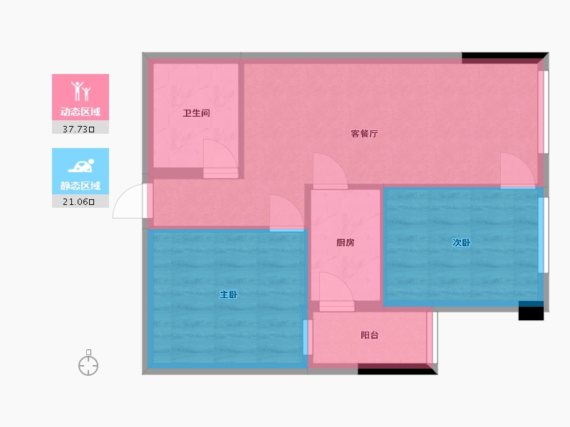 广东省-东莞市-富盈今朝-52.55-户型库-动静分区