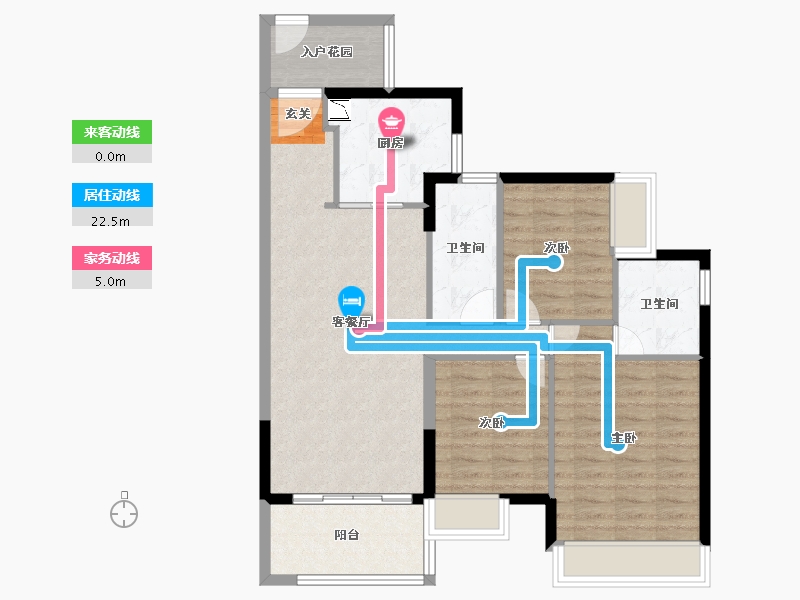 广东省-中山市-时代香海北岸-88.54-户型库-动静线