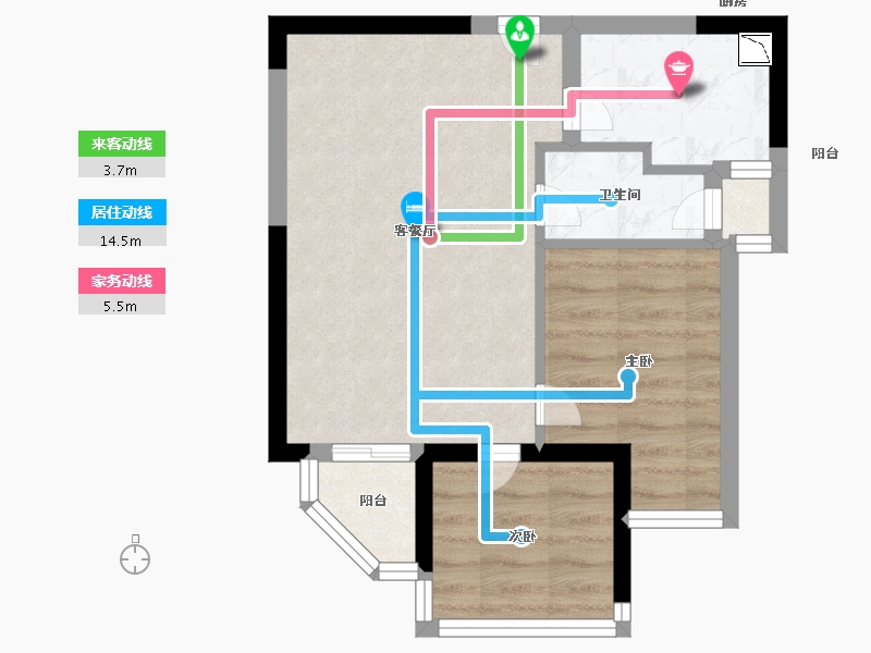 广西壮族自治区-南宁市-天誉花园-44.59-户型库-动静线