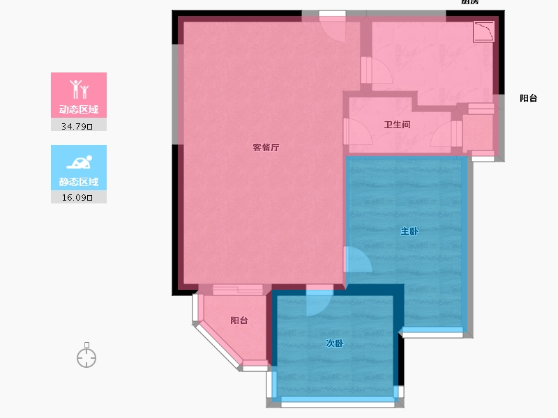 广西壮族自治区-南宁市-天誉花园-44.59-户型库-动静分区