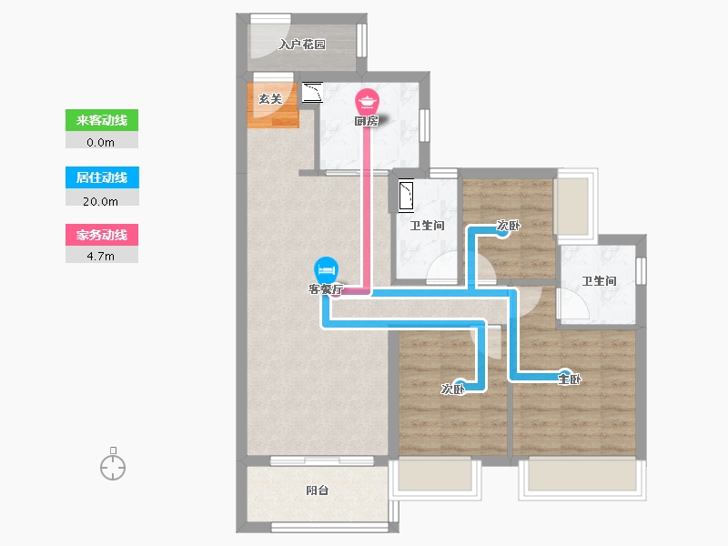 广东省-中山市-时代香海北岸-73.70-户型库-动静线