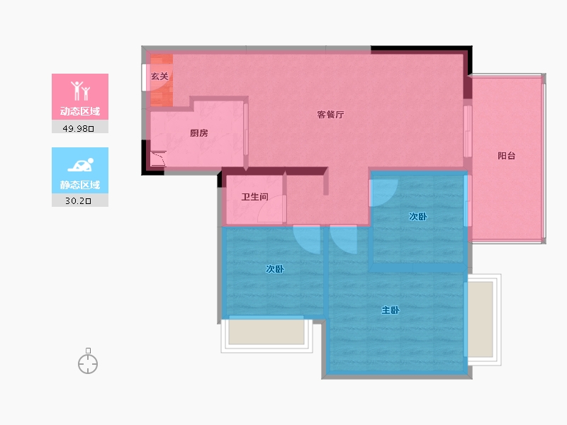 广西壮族自治区-南宁市-云玺台-71.97-户型库-动静分区