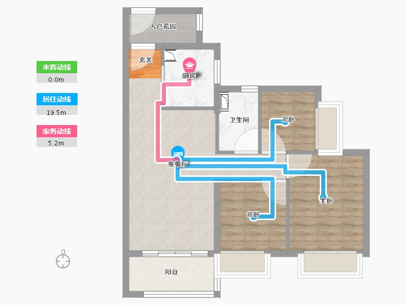 广东省-中山市-时代香海北岸-64.74-户型库-动静线