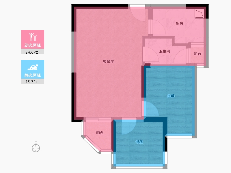 广西壮族自治区-南宁市-天誉花园-44.12-户型库-动静分区