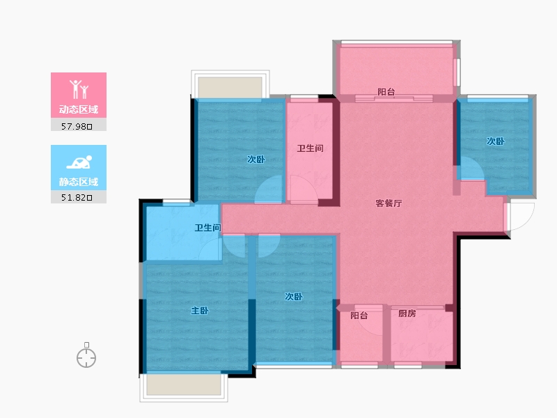 广西壮族自治区-南宁市-天誉花园-98.01-户型库-动静分区