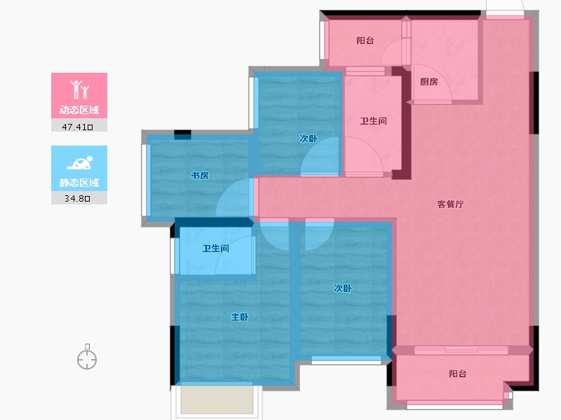 广西壮族自治区-南宁市-天誉花园-72.00-户型库-动静分区