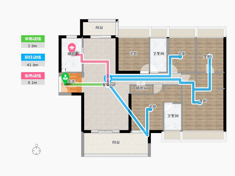 广东省-中山市-时代云来-131.86-户型库-动静线