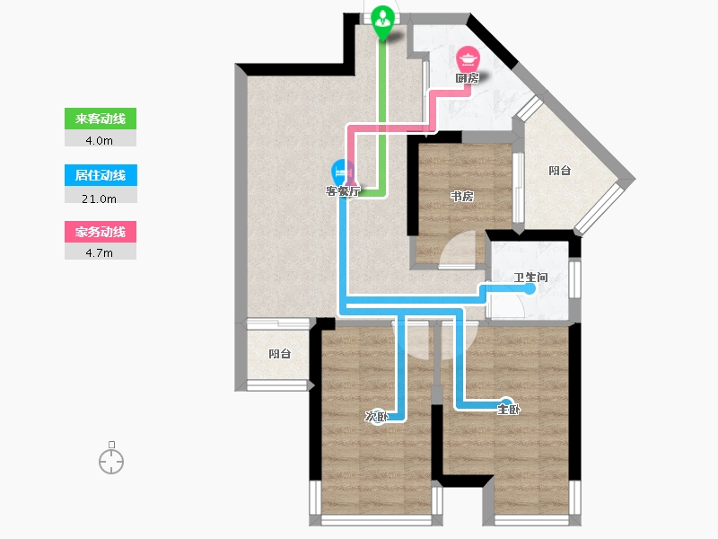 广西壮族自治区-南宁市-天誉花园-59.33-户型库-动静线